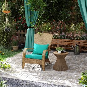 Patio Adirondack Chair with Soft Cushions (Option: Sky Blue-760x580x220 mm)