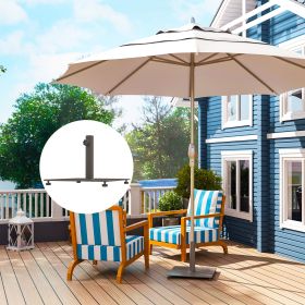 Square Patio Umbrella Base (Option: Brown-620x520x120 mm)