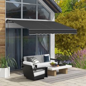 10' x 8' Retractable Awning (Option: Dark Gray-1710x305x165 mm)