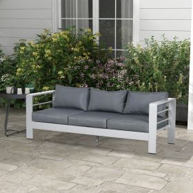 Patio Furniture with Cushions (Option: Gray-990x720x420 mm)