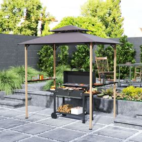 8' x 5' Grill Gazebo (Option: Natural Wood-2160x310x110 mm)