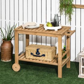 PE Outdoor Bar Table (Option: Natural Wood-900x550x200 mm)
