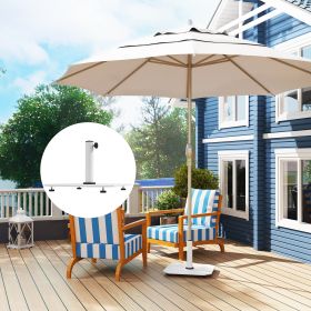 Square Patio Umbrella Base (Option: White-695x600x95 mm)