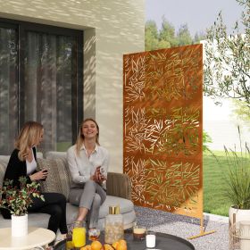 Decorative Privacy Fence Screen (Option: Brown/Bamboo-1345x695x95 mm)